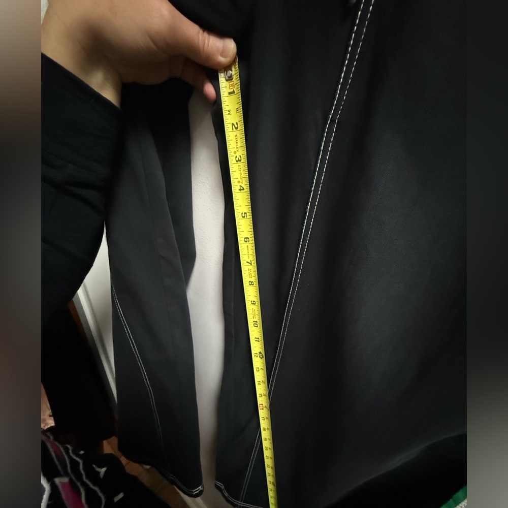 Pilcro Black Wide-Leg Pants with Contrast Stitching - Picture 11 of 16